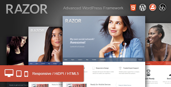 【WordPress Theme 主題布景 】Razor – ThemeForest Cutting Edge WordPress Theme 模版